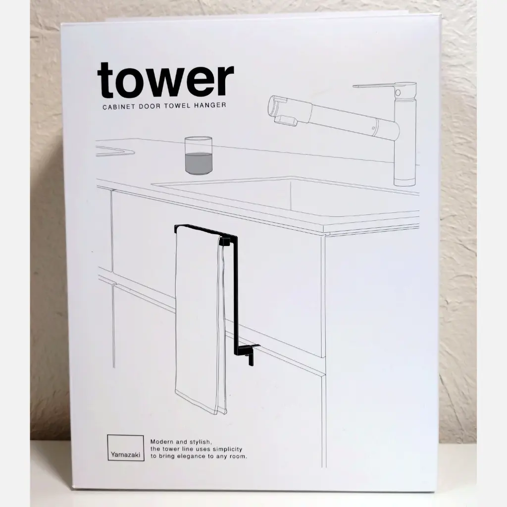 tower キッチンシンク下収納扉タオルハンガーのパッケージ